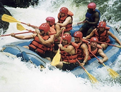 Whitewater rafting on the Zambezi River in Victoria Falls